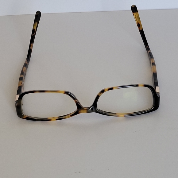 Tory Burch Prescription Glasses Frames Tortoise Pattern Brown and Gold Logo EUC - Picture 5 of 13
